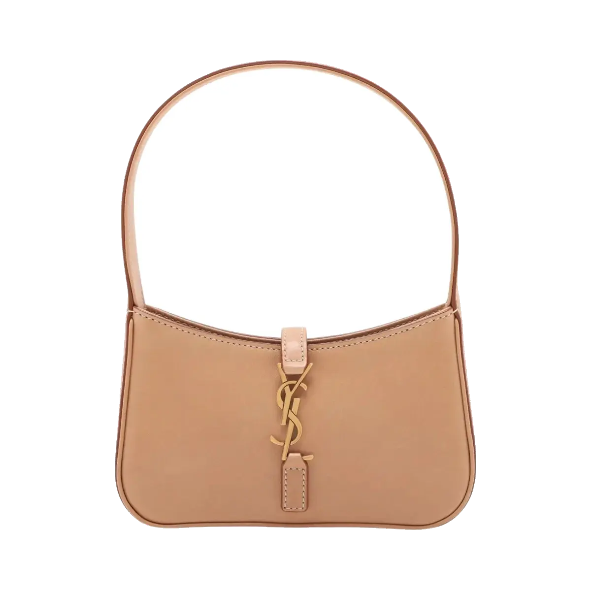 Pre-Loved Le 5 à 7 Hobo Shoulder Bag Leather Mini with Gold Hardware, Rosy Sand / Nude Pink