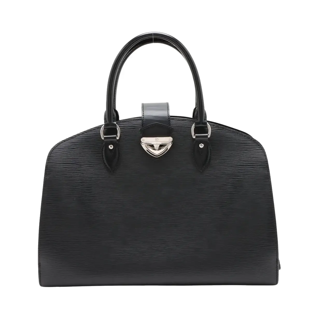 Pre-Loved Pont Neuf Handbag Leather GM with Silver Hardware, Black