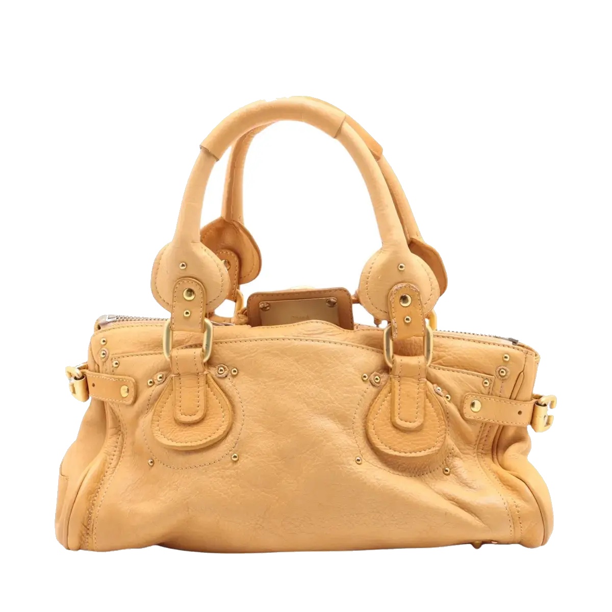 Pre-Loved Paddington Handbag Leather with Gold Hardware, Tan
