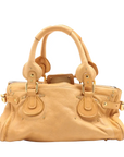 Pre-Loved Paddington Handbag Leather with Gold Hardware, Tan