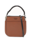 Pre-Loved Margit Handbag Leather Small with Silver Hardware, Brown