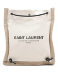 Pre-Loved Université Flat Crossbody Pouch Crossbody Bag Plain Canvas with Silver Hardware, Beige