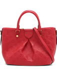 Pre-Loved Mazarine Tote Monogram Leather PM with Gold Hardware, Red