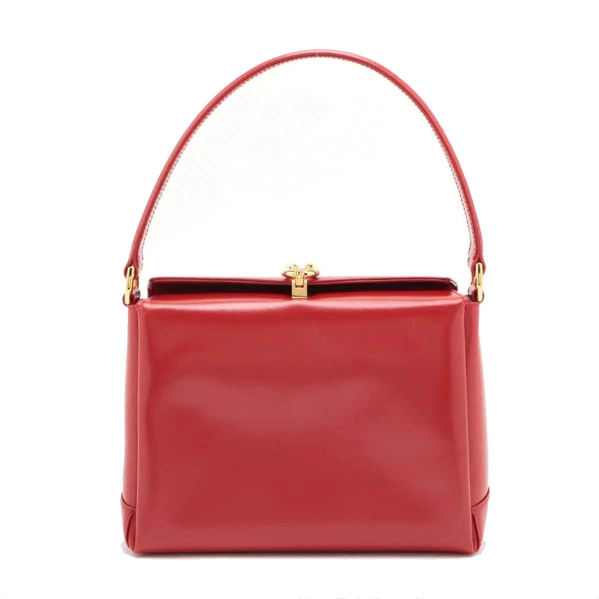Pre-Loved Handbag Leather with Gold Hardware, Red