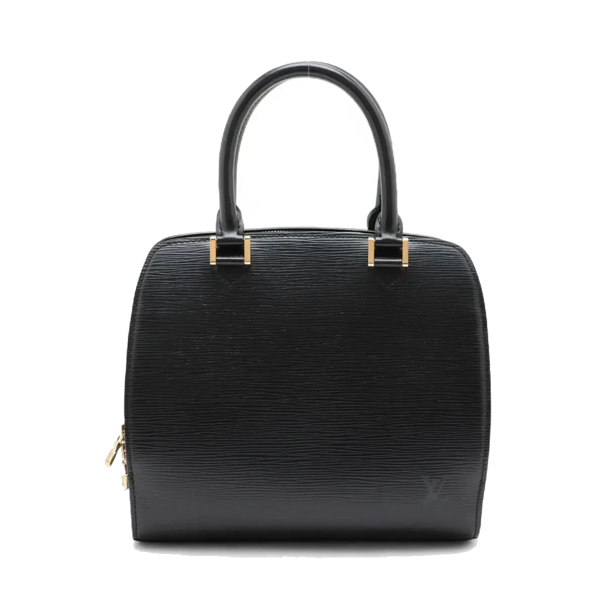 Pre-Loved Pont Neuf Handbag Leather PM with Gold Hardware, Black