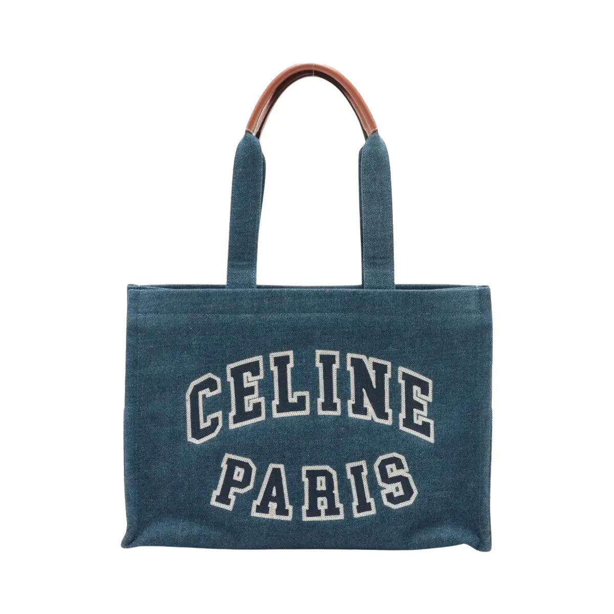 Pre-Loved Cabas Thais Tote Denim Large, Blue