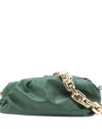 Pre-Loved The Chain Pouch Shoulder Bag Leather with Gold Hardware, Green