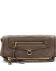 Pre-Loved Petillante Clutch Monogram Leather with Gold Hardware, Taupe