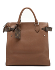 Pre-Loved Tote Tote Leather with Silver Hardware, Brown