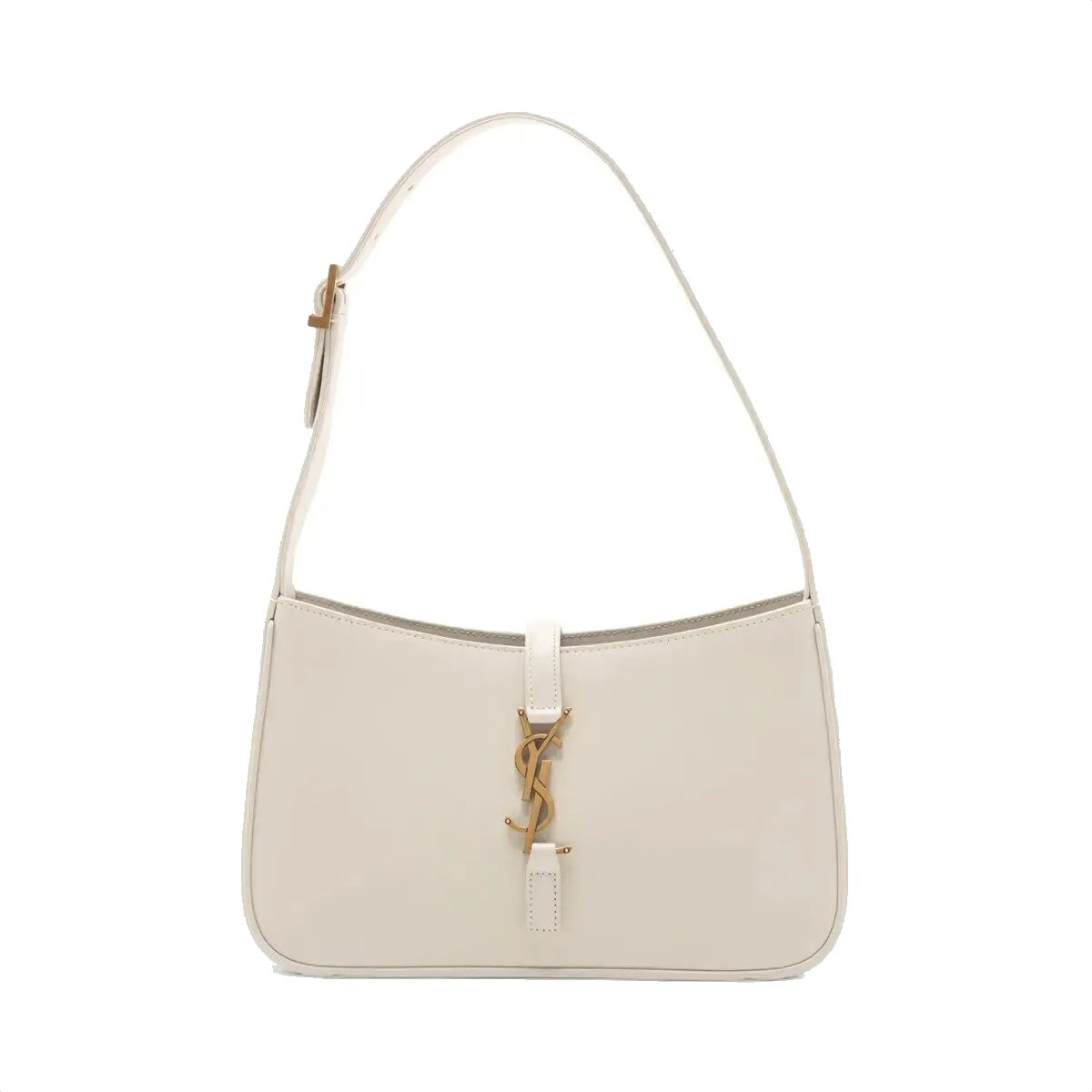 Pre-Loved Le 5 à 7 Shoulder Bag Leather with Gold Hardware, Cream