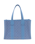 Pre-Loved Villette Tote Goyardine Chevron Coated Canvas PM, Light Blue