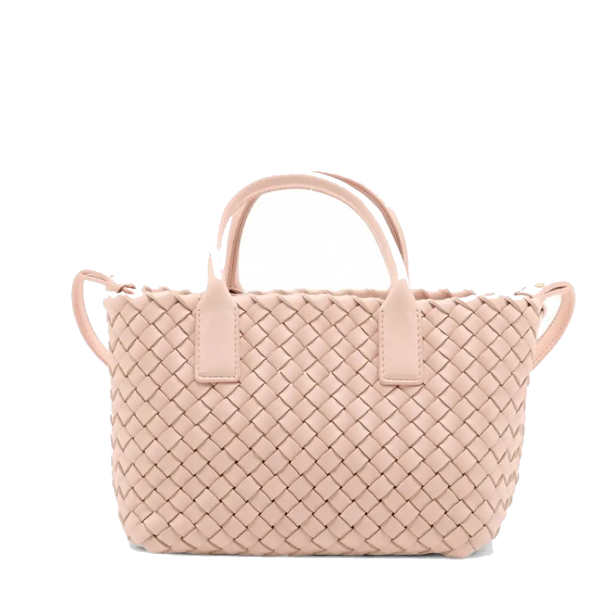 Pre-Loved Cabat Tote Intrecciato Leather Mini with Gold Hardware, Pink