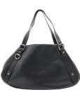 Pre-Loved Abbey D-Ring Tote Leather with Gold Hardware, Black
