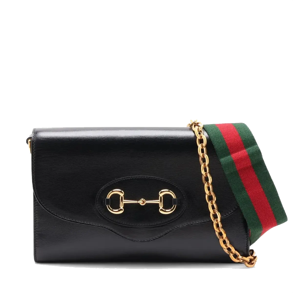 Pre-Loved Horsebit 1955 Crossbody Bag Leather with Gold Hardware, Black