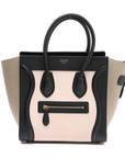 Pre-Loved Luggage Tote Leather Micro with Gold Hardware, Tricolor