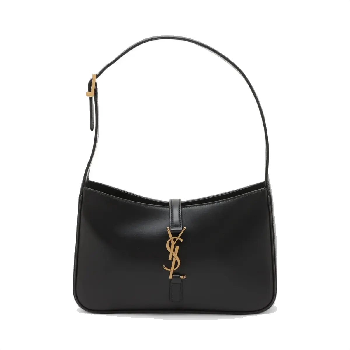 Pre-Loved Le 5 à 7 Hobo Shoulder Bag Leather with Gold Hardware, Black