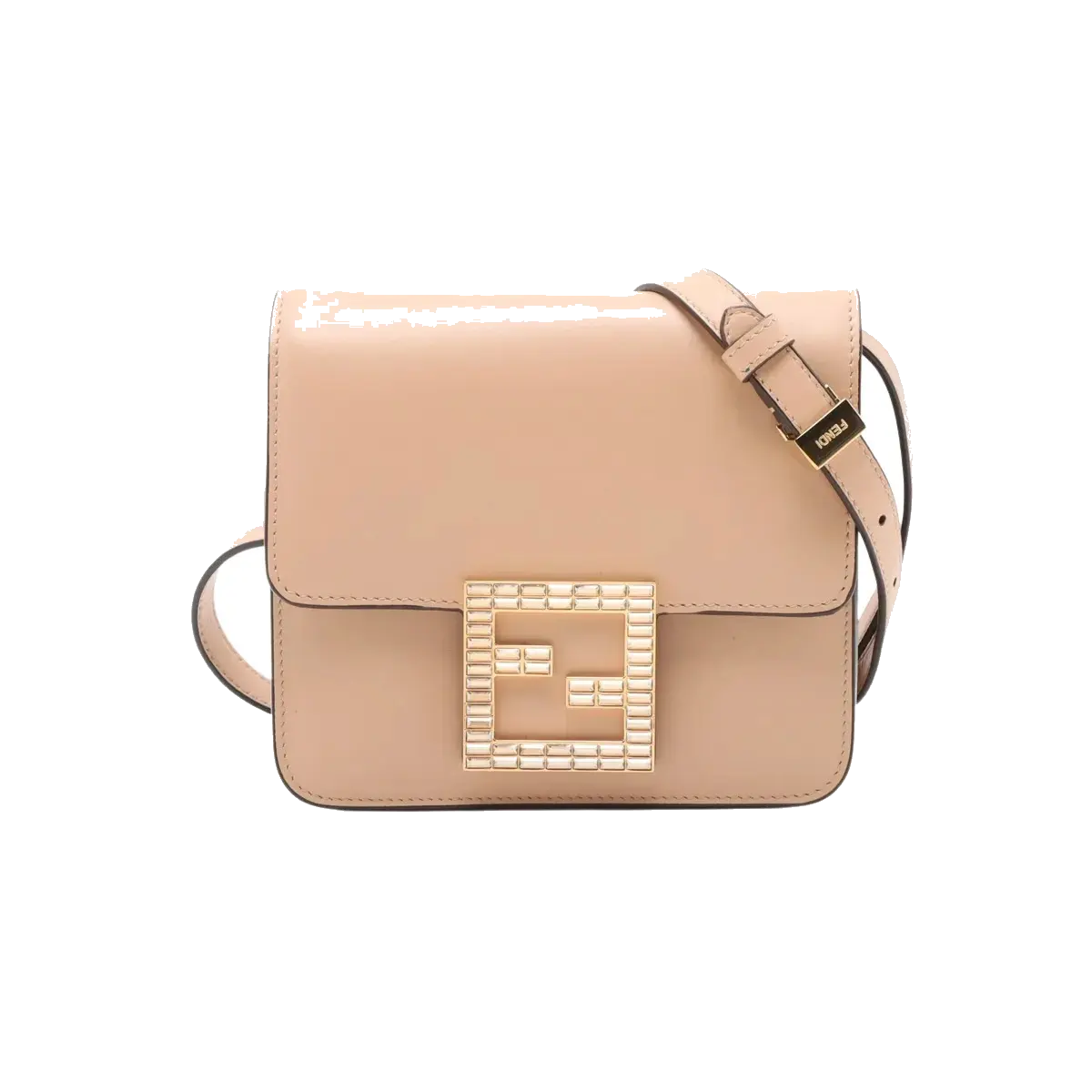 Pre-Loved Fab Crossbody Bag Leather Small with Gold Hardware, Beige