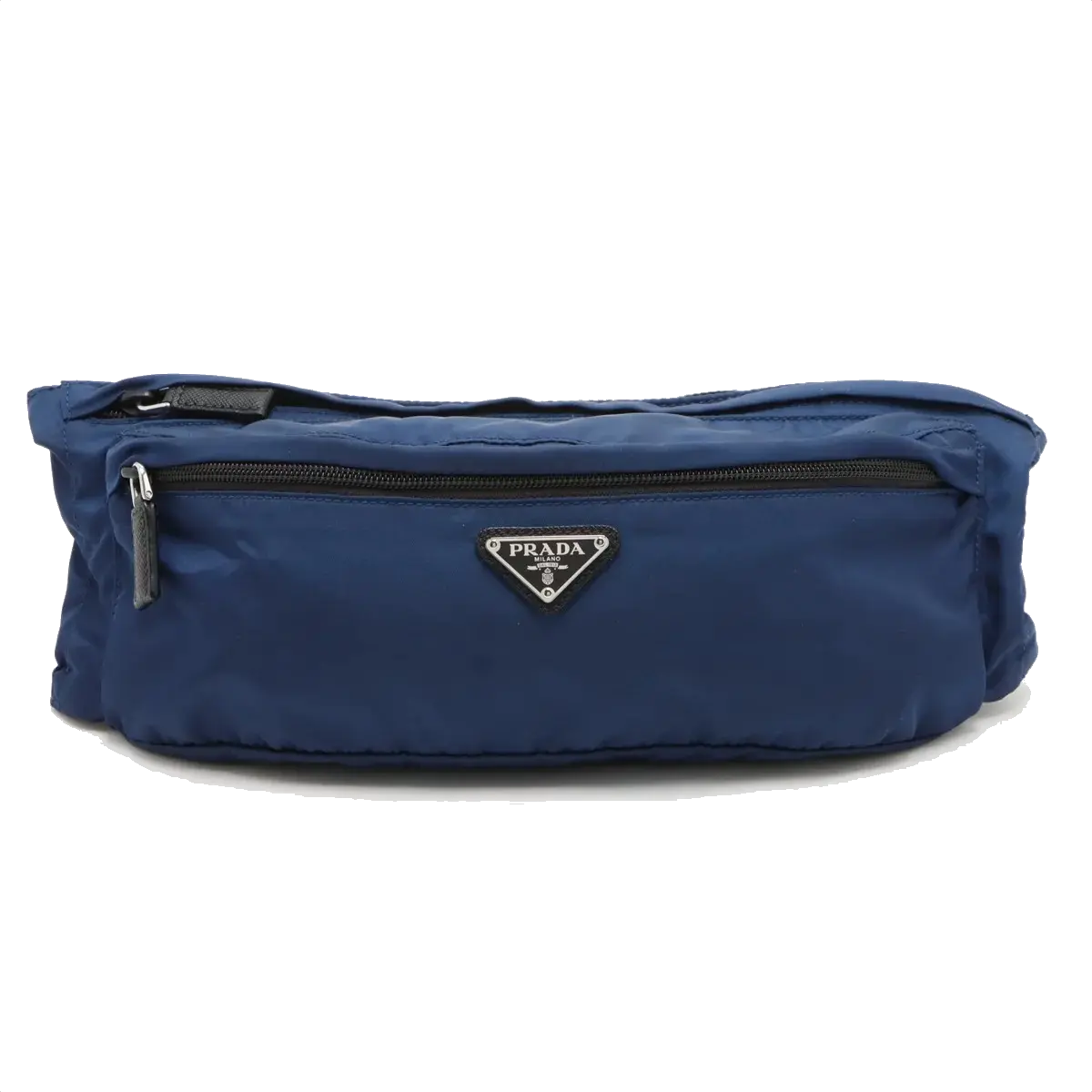 Pre-Loved Nylon Belt Bag Belt Bag Nylon with Silver Hardware, Blue