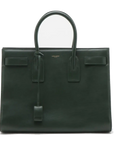 Pre-Loved Sac de Jour Tote Leather Small with Gold Hardware, Dark Green