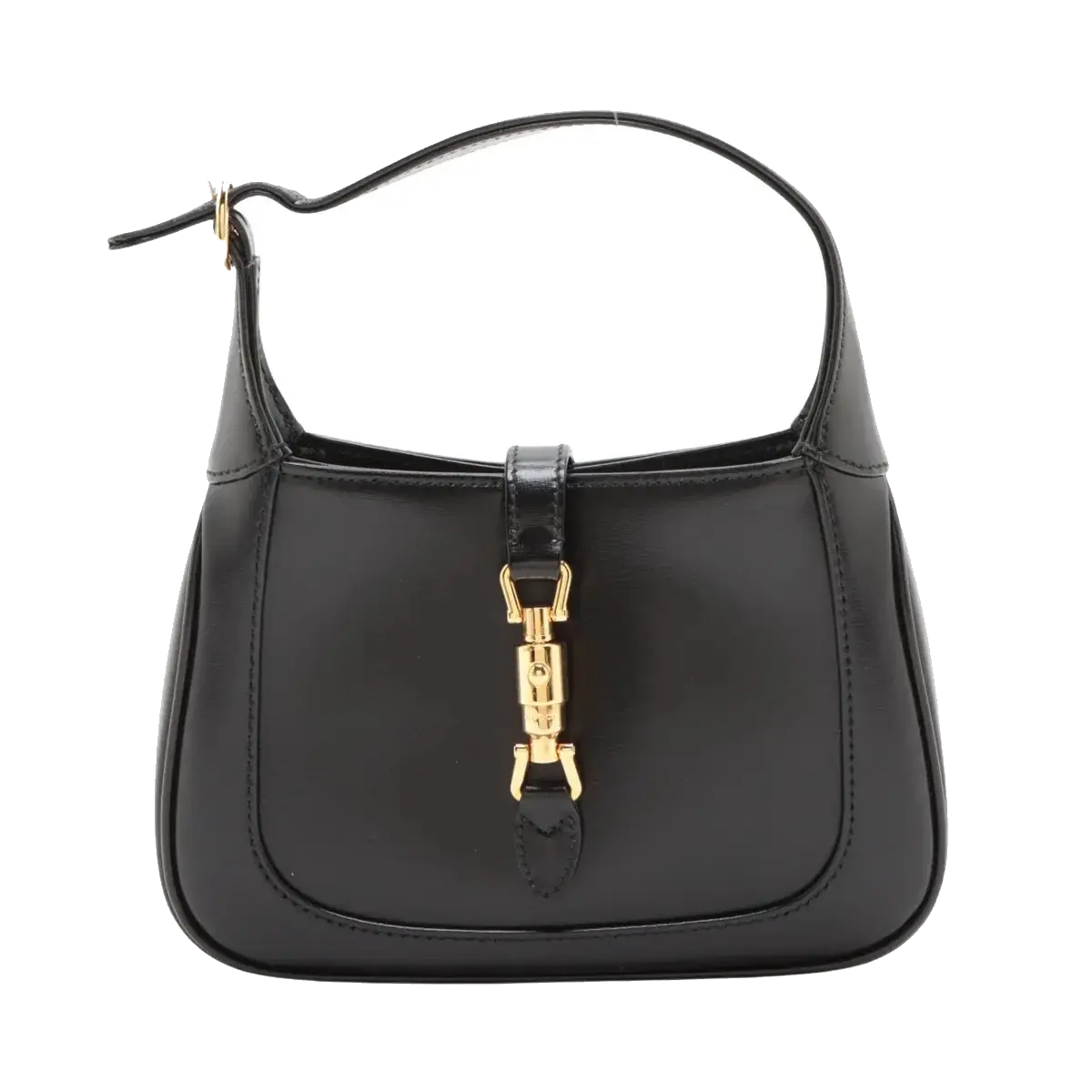 Pre-Loved Jackie 1961 Shoulder Bag Leather Mini with Gold Hardware, Black