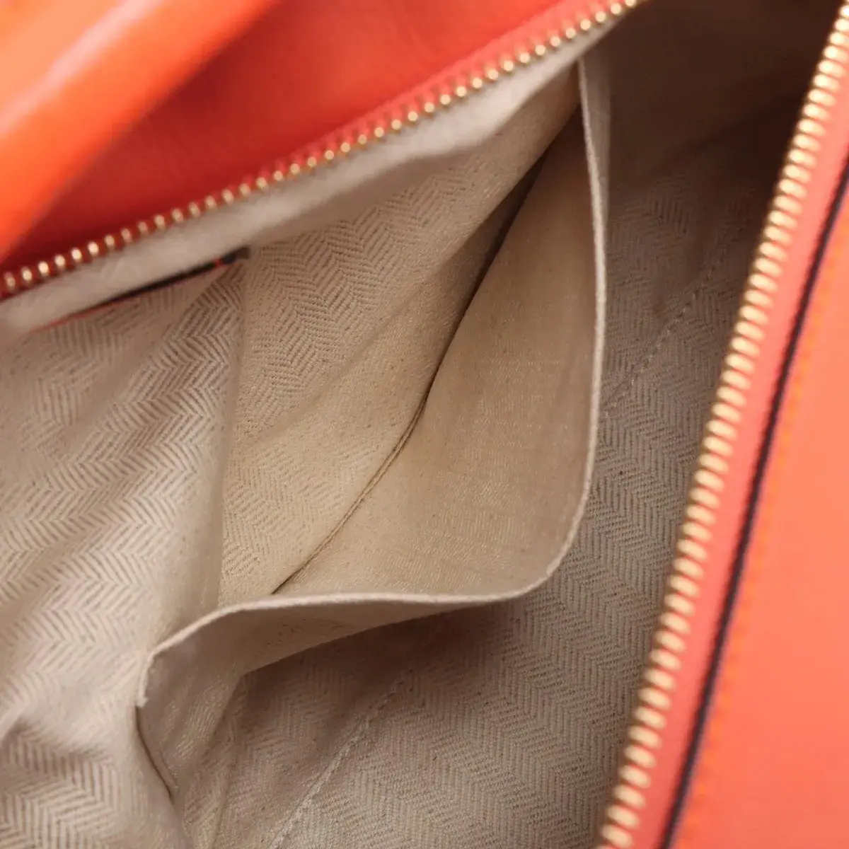 Pre-Loved Puzzle Handbag Colorblock Leather Medium with Gold Hardware, Orange