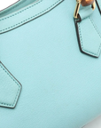 Pre-Loved Diana Bamboo Tote Leather Mini with Gold Hardware, Light Blue