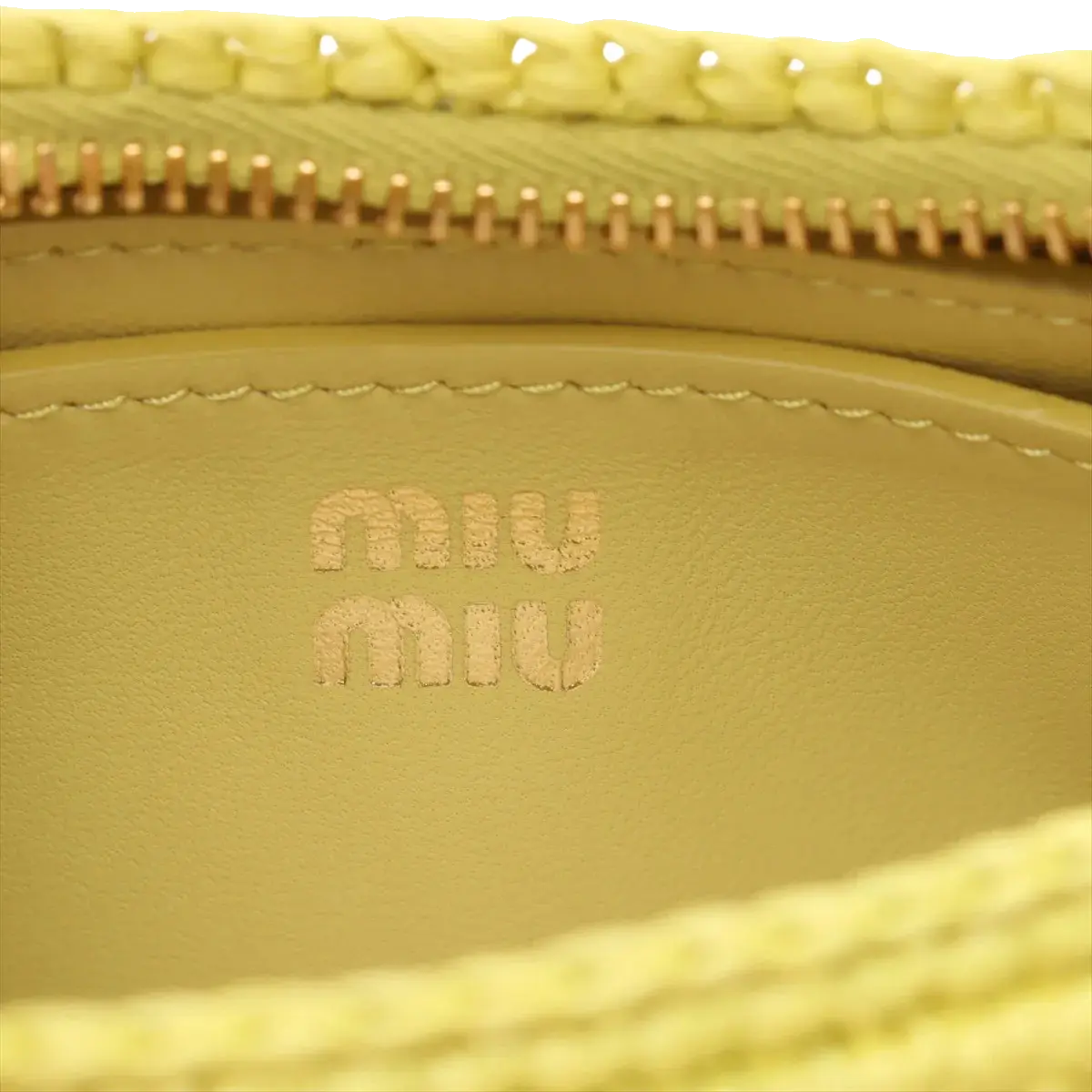 Pre-Loved Wander Hobo Shoulder Bag Raffia Mini with Gold Hardware, Yellow