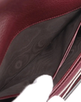 Pre-Loved Dionysus Chain Wallet Crossbody Bag Leather Mini with Aged Silver Hardware, Burgundy