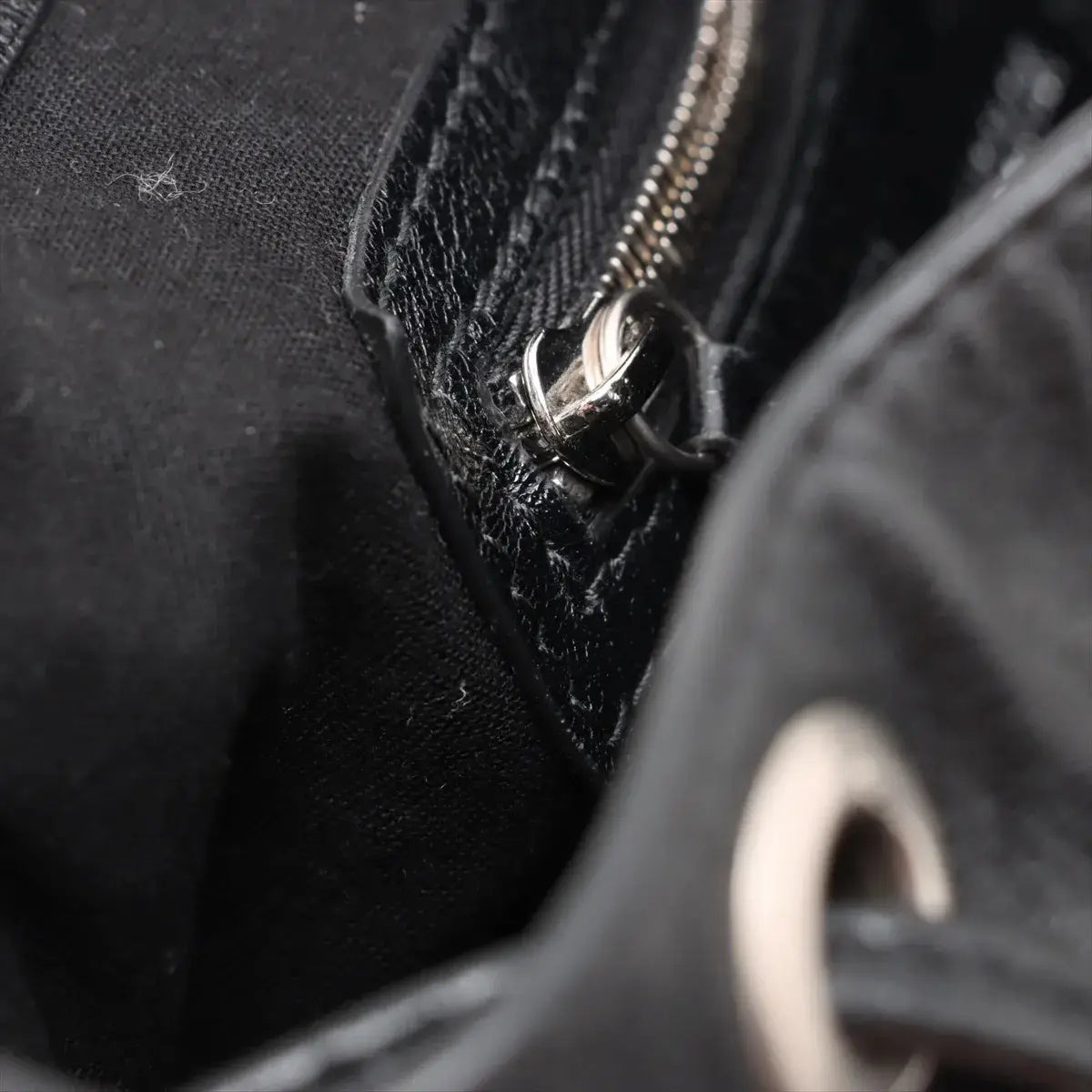 Pre-Loved Le Cagole Bucket Bucket Bag Leather XS with Aged Silver Hardware, Black