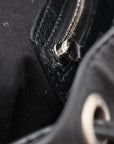 Pre-Loved Le Cagole Bucket Bucket Bag Leather XS with Aged Silver Hardware, Black