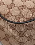 Pre-Loved GG Messenger Crossbody Bag Monogram Coated Canvas with Silver Hardware, Beige/Ebony