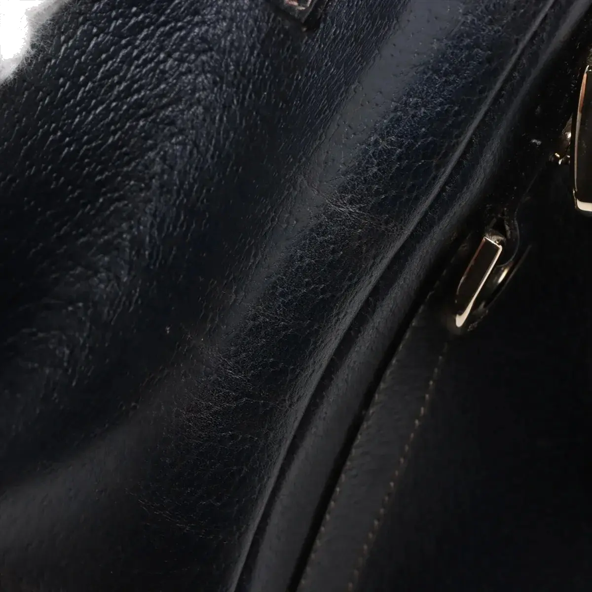 Pre-Loved Abbey D-Ring Tote Leather with Gold Hardware, Black