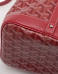 Pre-Loved Petit Flot Bucket Bag Goyardine Coated Canvas Small with Silver Hardware, Red