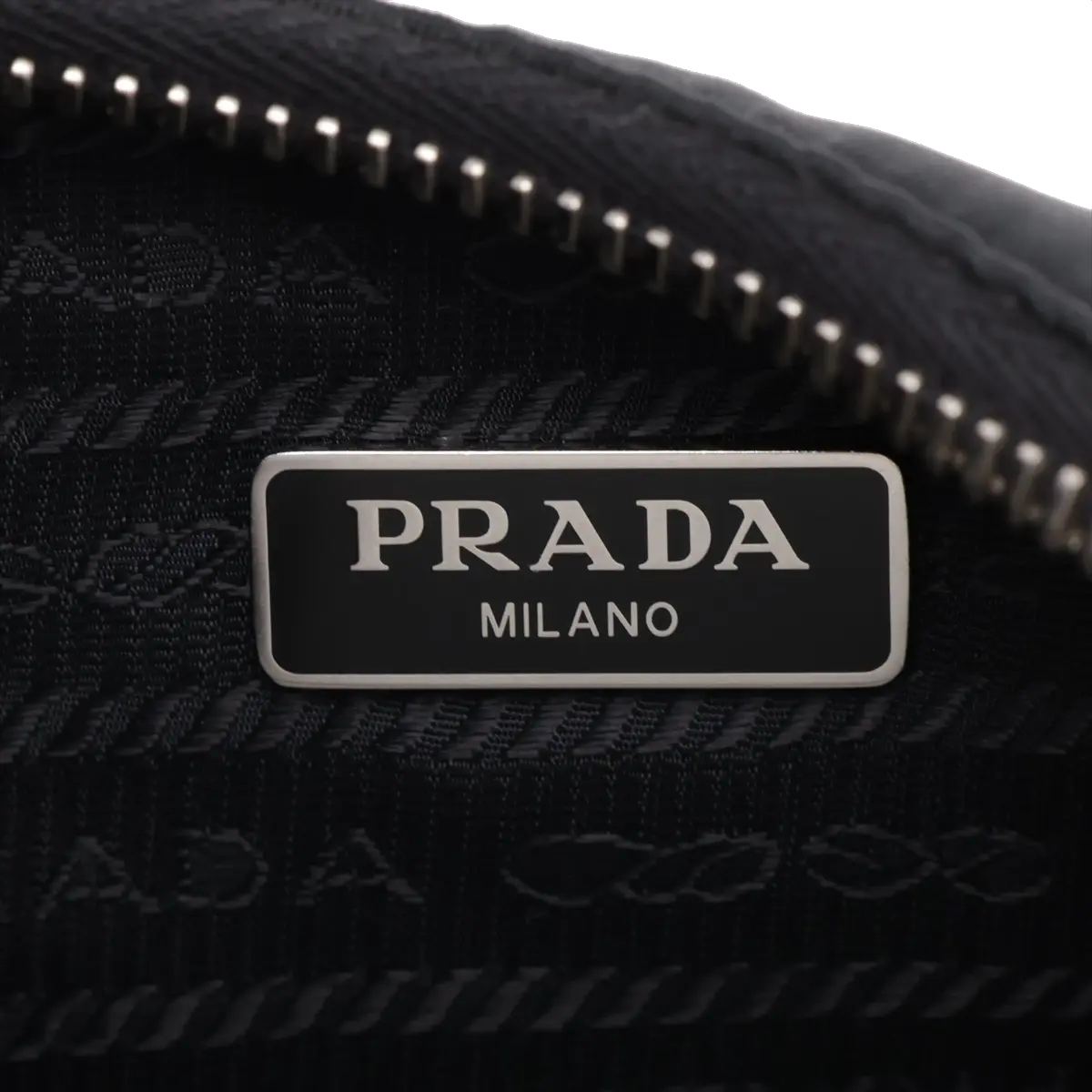 Pre-Loved Re-Edition 2005 Shoulder Bag Re-Nylon with Silver Hardware, Black