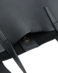 Pre-Loved Shopping Tote Leather with Gold Hardware, Black