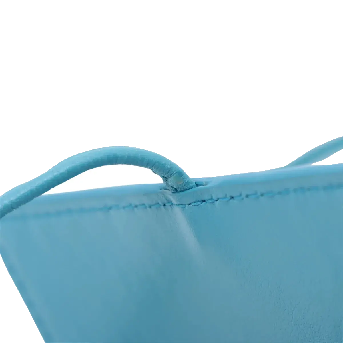 Pre-Loved Intrecciato Mini Crossbody Crossbody Bag Intrecciato Leather Mini, Light Blue