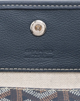 Pre-Loved Saint Louis Tote Goyardine Coated Canvas PM with Silver Hardware, Navy Blue