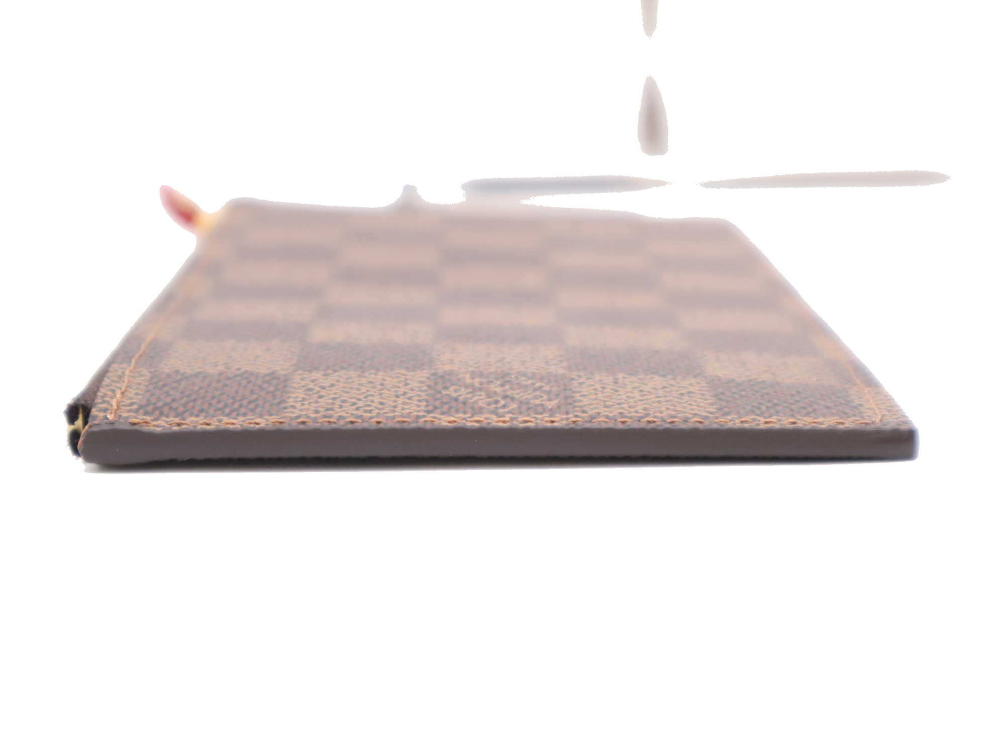 Pre-Loved Félicie Pochette Damier Canvas Coated with Gold Hardware, Brown
