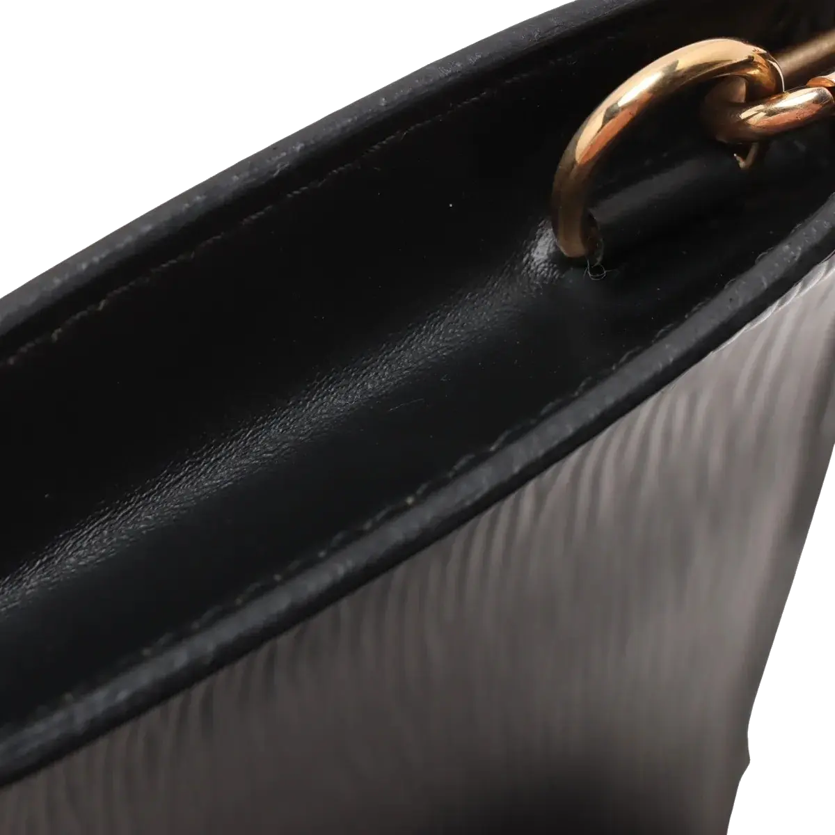 Pre-Loved Pochette Accessoires Pochette Leather with Gold Hardware, Black