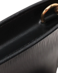 Pre-Loved Pochette Accessoires Pochette Leather with Gold Hardware, Black
