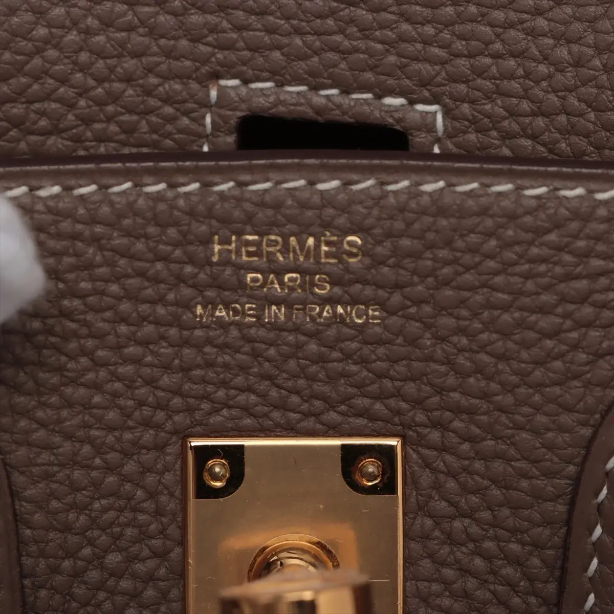 Pre-Loved Birkin Handbag Leather 25 with Gold Hardware, Etoupe