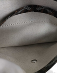 Pre-Loved Saint Louis Tote Goyardine Chevron Coated Canvas GM with Silver Hardware, Black/Brown