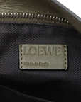 Pre-Loved Puzzle Crossbody Bag Leather Small with Silver Hardware, Khaki Green