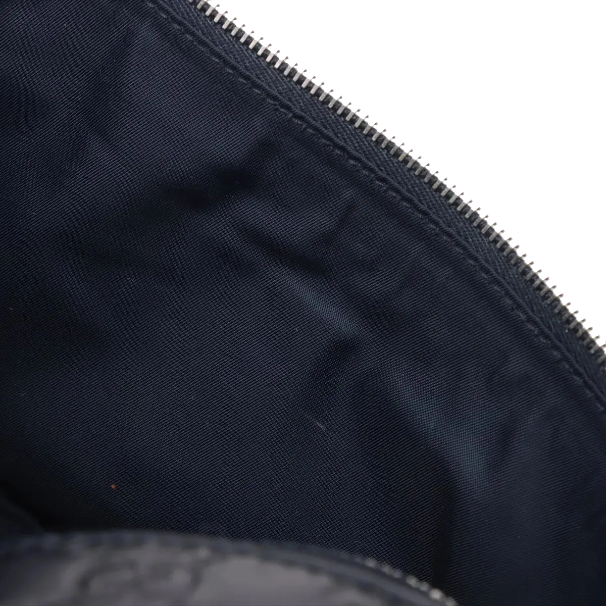 Pre-Loved Belt Bag Guccissima Leather with Silver Hardware, Navy