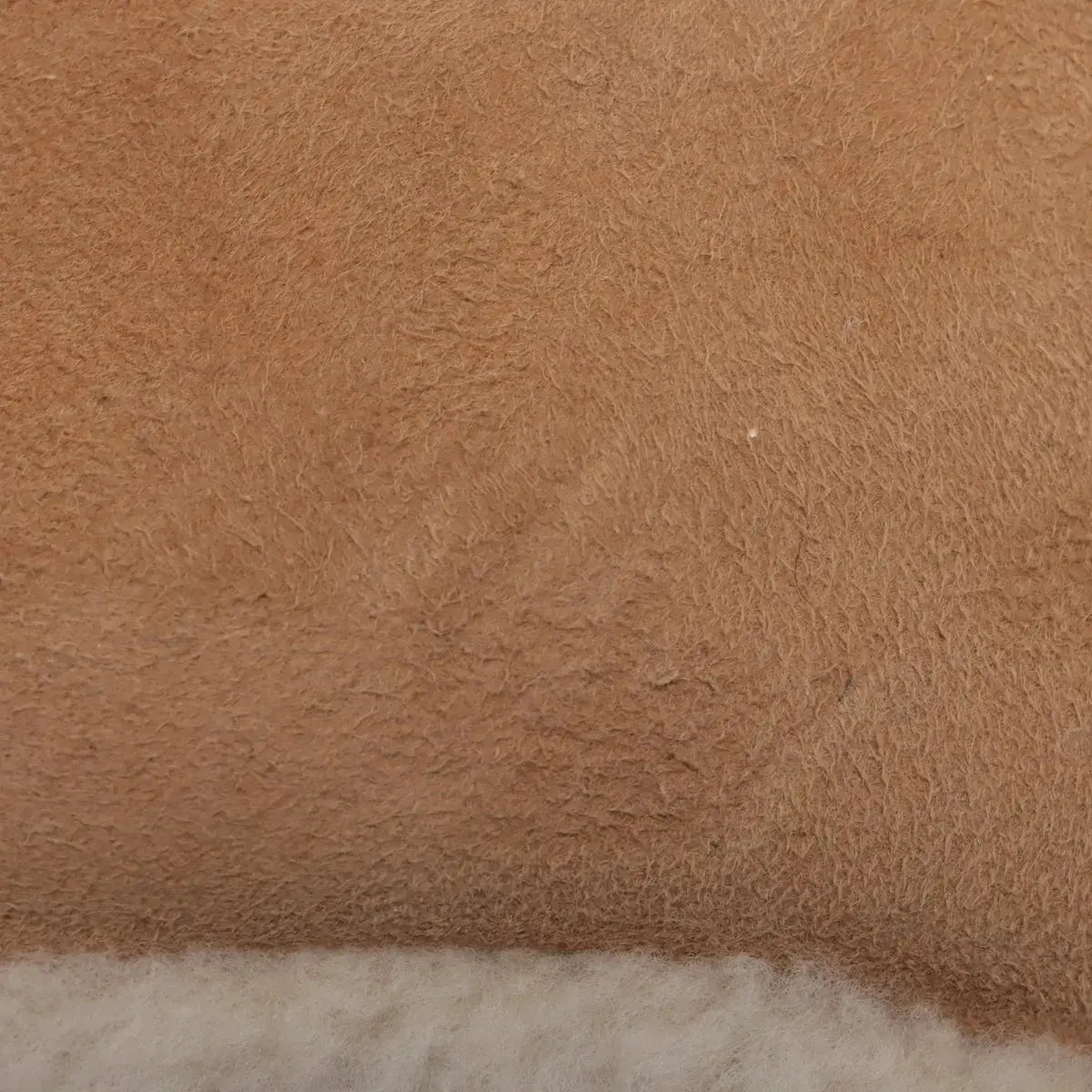 Pre-Loved Saddle Shoulder Bag Suede with Aged Gold Hardware, Tan