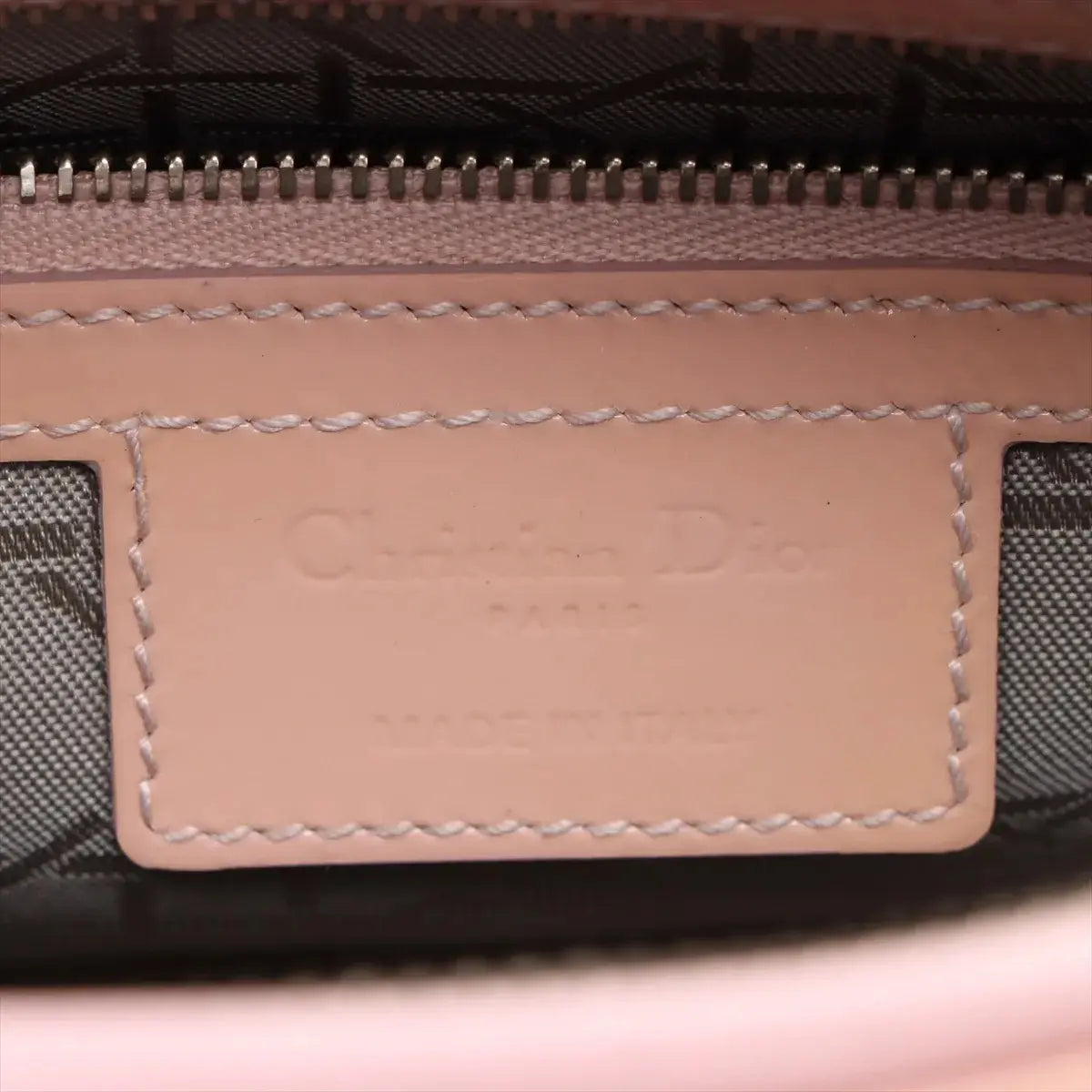 Pre-Loved Lady Dior Handbag Cannage Patent Leather Large with Silver Hardware, Pink