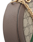 Pre-Loved Ophidia Round Mini Crossbody Bag Monogram Coated Canvas Mini with Gold Hardware, Beige Ebony