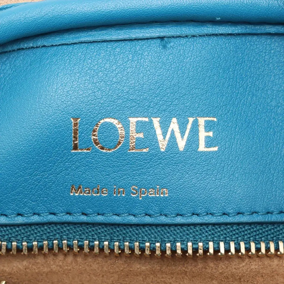 Pre-Loved Amazona Handbag Leather Small with Gold Hardware, Blue