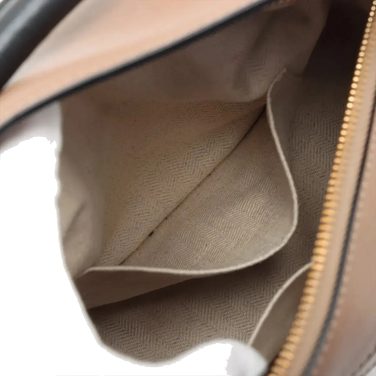 Pre-Loved Puzzle Handbag Leather Small with Gold Hardware, Taupe/Orange/Black
