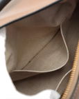 Pre-Loved Puzzle Handbag Leather Small with Gold Hardware, Taupe/Orange/Black
